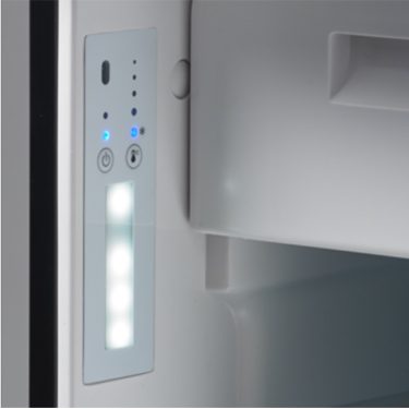 Control panel of the Dometic Fridge Coolmatic CRX 50 2 way rv fridge